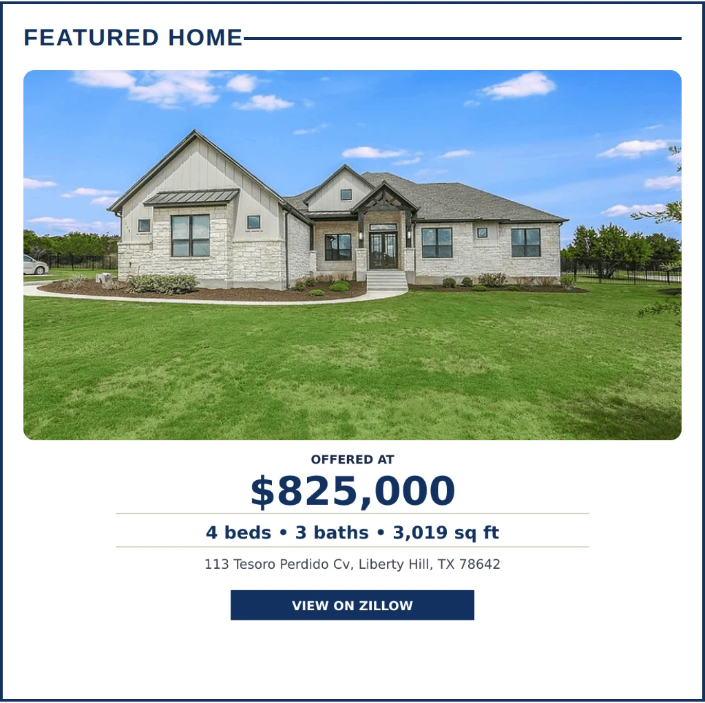 A featured home section from one of our local newsletters